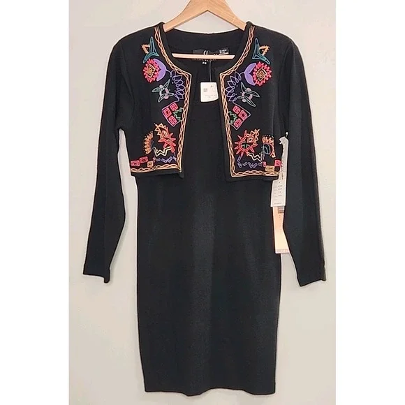Carole Little | Skirts | Vintage Cl Carole Little Embroidered Knee Length  Pencil Dress Size Petite S Nwt | Poshmark